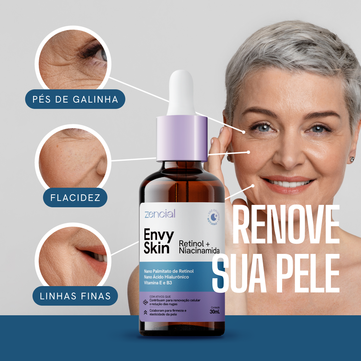 Envy Skin Nano Retinol + Niacinamida Serum Antiedad 30ml