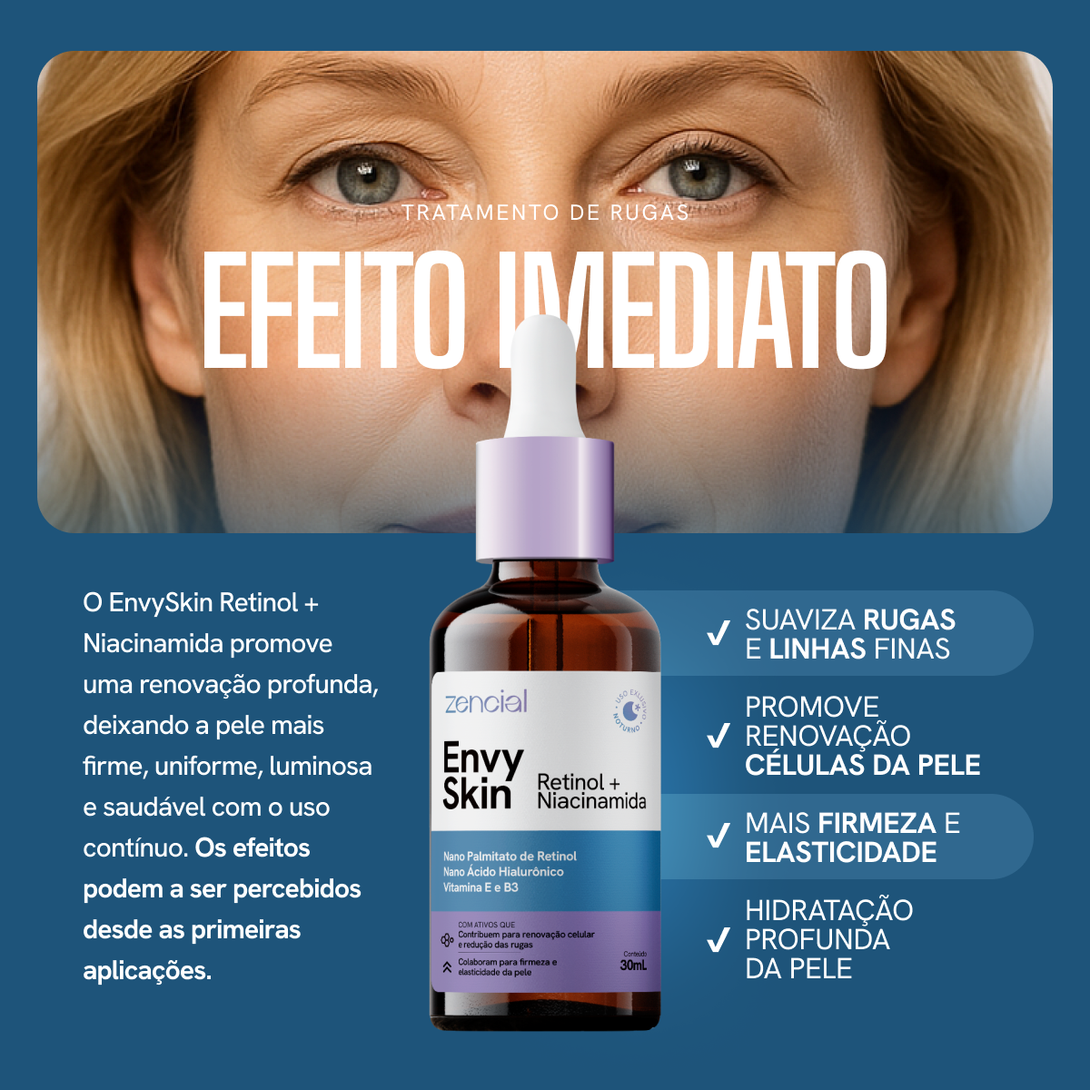 Envy Skin Nano Retinol + Niacinamida Serum Antiedad 30ml